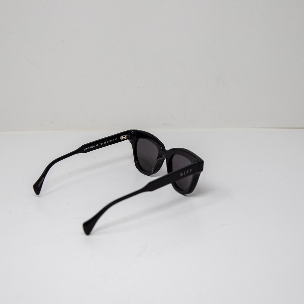 Diff Eyewear Jagger Solid Black Frames Lenses Rou… - image 4